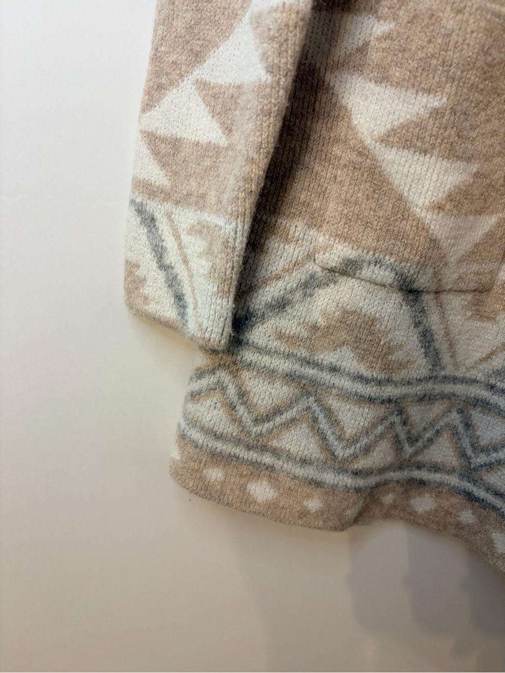 *NWOT* Frye Aztec Print Long Line Open Cardigan Sweater, Size Medium - Picture 4 of 10